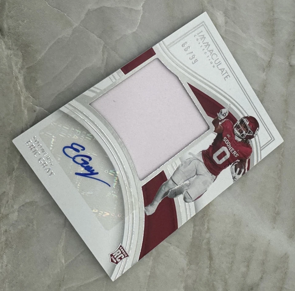 2023 Immaculate, ERIC GRAY /99 (RC) "R.P.A" - OKLAHOMA & NEW YORK GIANTS - Image 3 of 4