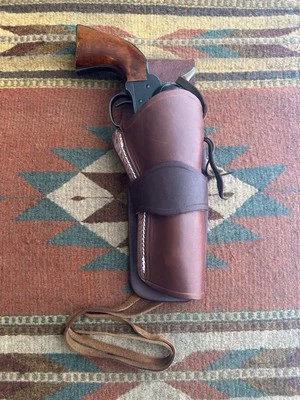 VC SADDLERY Fits Colt SAA Uberti Pietta 1873 4.75" Western Drop Holster Hermann Oak Leather