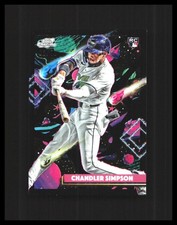 2025 Chandler Simpson Rookie Card Cosmic Chrome Black Eclipse /10 #162 TB Rays