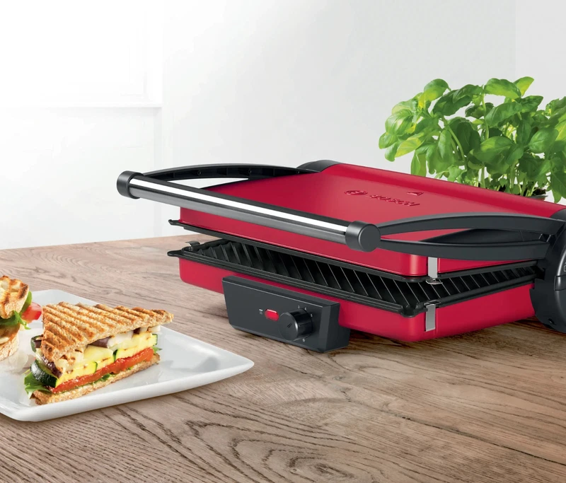 Bistecchiera Elettrica Griglia Tostiera BOSCH 2 Piastre Antiaderente 2000 Watt