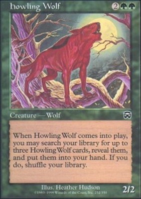 Howling Wolf Mercadian Masques Lightly Played, English