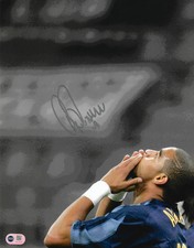 ADRIANO SIGNED INTER MILAN LEGEND 14x11 PHOTO (ACG CERT AG17316)