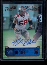 2016 Panini Prestige #TD Taylor Decker Rookies Signatures Xtra Points Red