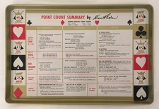 Chas A Groen Vintage 1950's Metal Bridge Point Count Summary Serving Tray