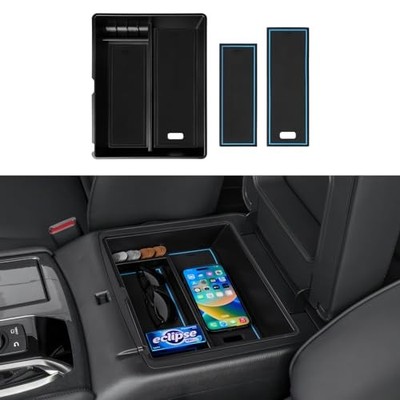 Center console organizer tray compatible with Nissan Armada 2021-2024, black
