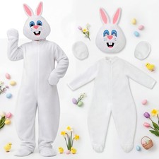 Shihanee Easter Bunny Costume Adult Rabbit Mascot Large, White