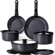 Set Di Padelle E Pentole Con Rivestimento Ceramico Antiaderente - 15 Pezzi Set D