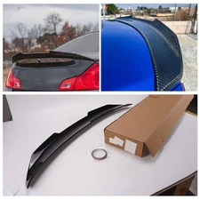 For Infiniti G35 25 G37 4Door Sedan Carbon Fiber PSM Rear Trunk Spoiler Wing Lip