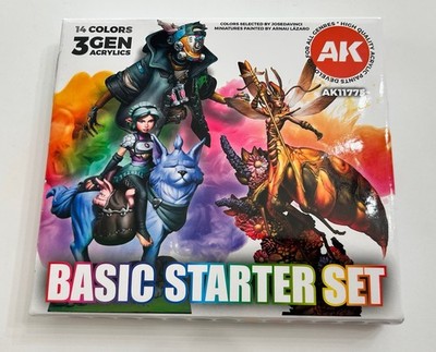 AK Basic Starter Acrylic Paint Set 17ml Bottles AK-11775 Missing 1 Bottle