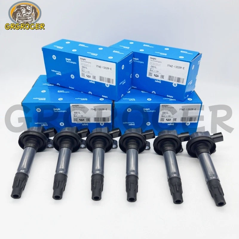 Bobinas de encendido 6 piezas 7T4Z-12029-E DG520 para Ford Lincoln Mazda 3,5/3,7 L V6 UF553 Foto 2 de 4