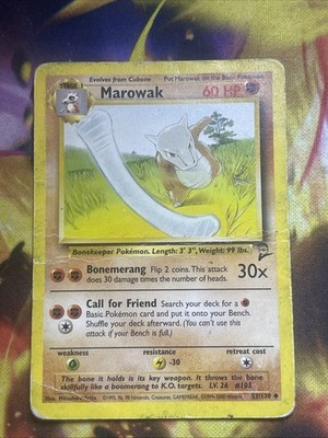 MAROWAK - 52/130 - Base Set 2 - Pokemon Card - Hp Dmg