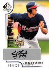 Jordan Schafer autographed Baseball Card 2009 Upper Deck Future Watch #239 LE