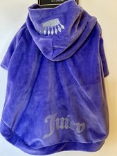 Juicy Couture Purple Velour Bling Dress Pet Dog Apparel Size M/L NWT 
