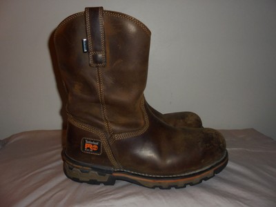 timberland work boots pull on