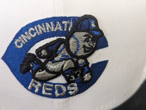 Cincinnati Reds MLB Cooperstown White Blue Black 59fifty Hat Cap New Era 7 3/8 - Picture 2 of 16