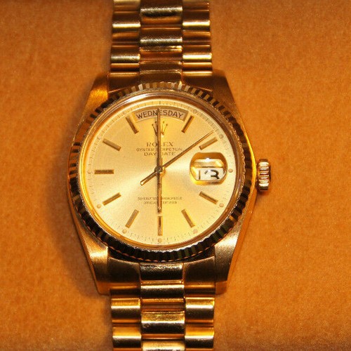 Rolex Day-Date 18038 GIALLO ORO 18K Presidente Bracciale | eBay