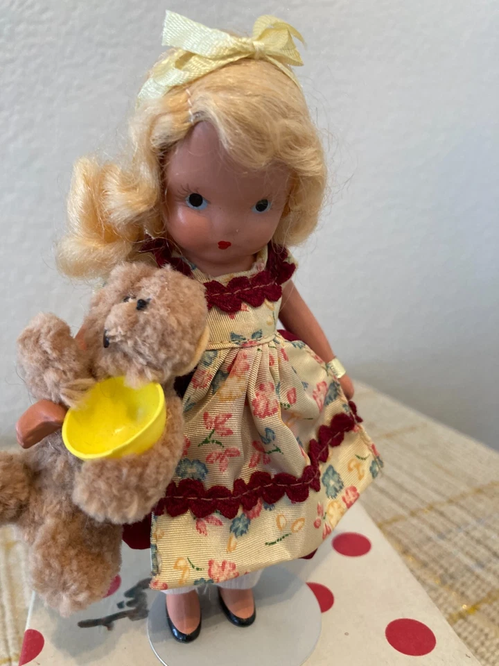 #128 Goldylocks and Her Baby Bear JT Doll ~ Nancy Ann Storybook Dolls Vintage - Image 3 of 4