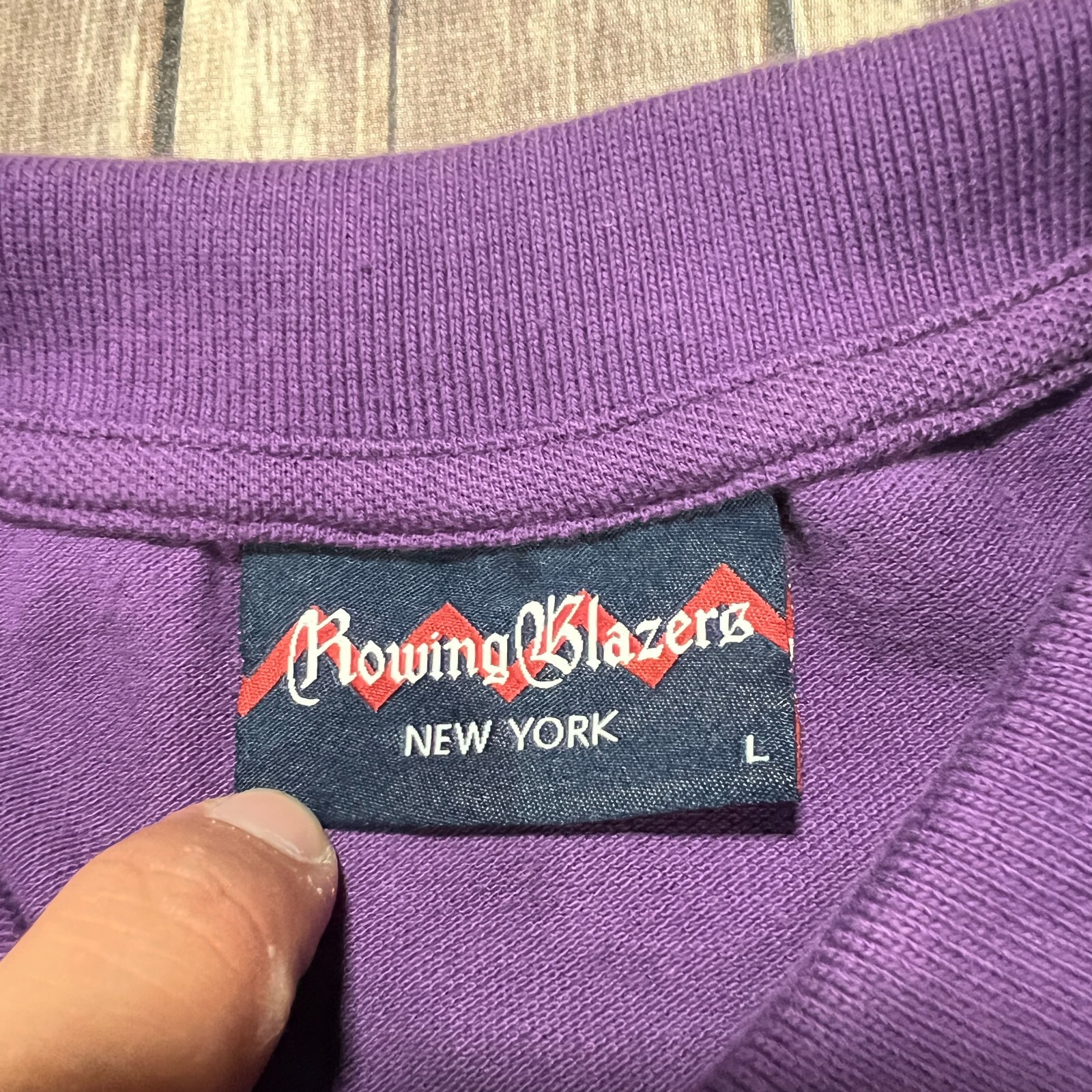 FILA Blazer canottaggio polo manica corta grande uomo viola preppy cotone