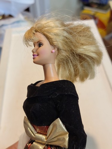 1998 Barbie Holiday Sisters Puppe Samt kariert Kleid Vintage Weihnachten C337G - Bild 7 von 10