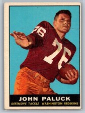 1961 Topps John Paluck #130 Rookie  RC Redskins