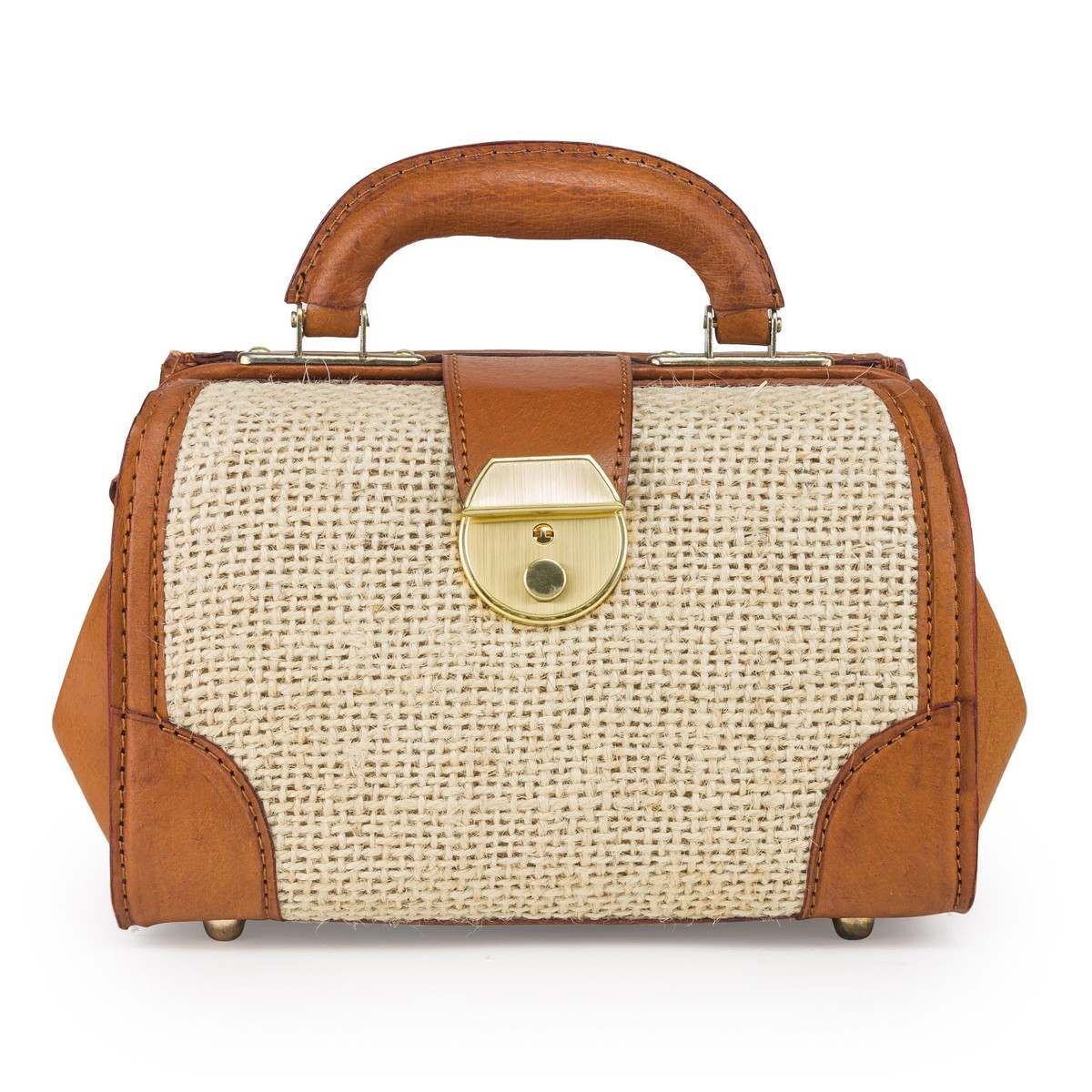 Leather and Linen/Canvas Gladstone Doctors Bag 9