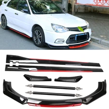 Front Bumper Lip Spoiler Splitter Side Skirt Body Kit For Honda Accord 9th 9.5th
