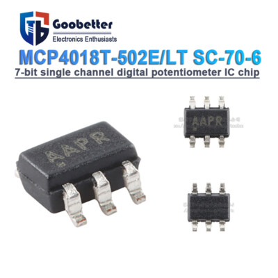 MCP4018T-502E/LT SC-70-6 7-Bit-Einkanal-Digitalpotentiometer-IC-Chip
