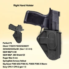 Universal 9mm Holster for Sig P365 Springfield Hellcat Taurus GX4 Ruger Max9