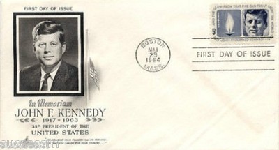 John F Kennedy Memoriam U.S. First Day Cover - Artcraft Cachet Unaddressed