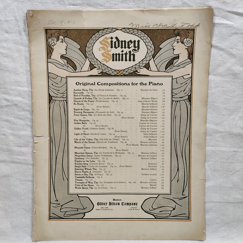 Rare 1898 Antique "TARENTELLE BRILLANTE" By SYDNEY SMITH Vintage Sheet Music - Picture 15 of 24