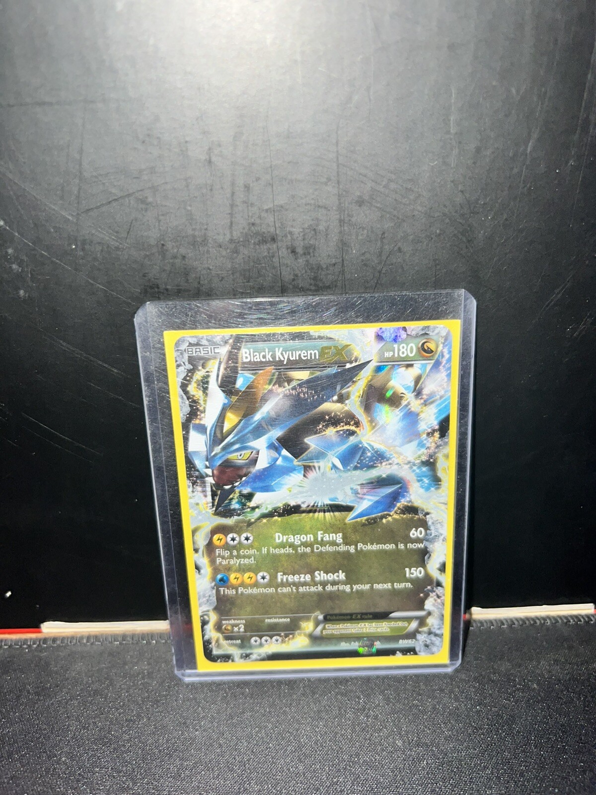 BLACK KYUREM EX BW62 BLACK STAR PROMO HOLO POKEMON CARD GOOD CONDITION