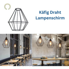 Retro Cage Wire Lampshade Metal Pendant Vintage Industrial Loft Style E27