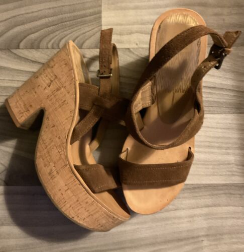 Dolce Vita Spiro Wedge Sandal, Women's Size 8.5 Brown Suede Platform Worn Once - Picture 6 of 7