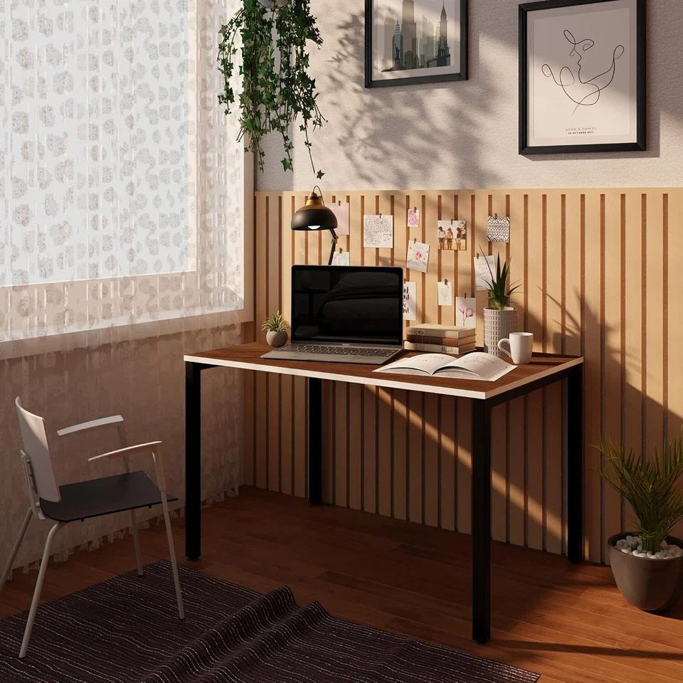LEVIRA Ceou Schreibtisch 110x70x74 cm – Schwarz & Wenge Dunkel - Bild 2 von 4