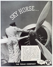 Texaco Sky Horse Texas Company Vintage Ad 1941 Magazine Print