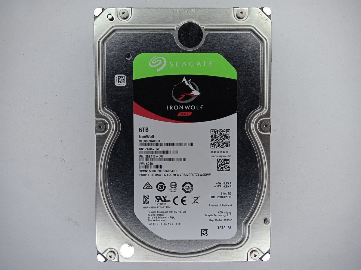 内蔵型ハードディスクドライブ Seagate IronWolf 6TB ST6000VN0033 Seagate IronWolf 6TB HDD ST6000VN0033