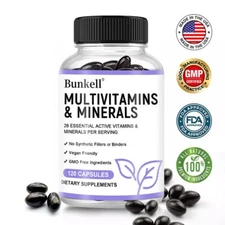 Multiple vitamins and minerals - 26 essential vitamins - 120 capsules