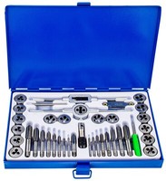 Gewindeschneider Set 40Tlg Gewindebohrer Gewindeschneid Satz Schneideisen M3-M12