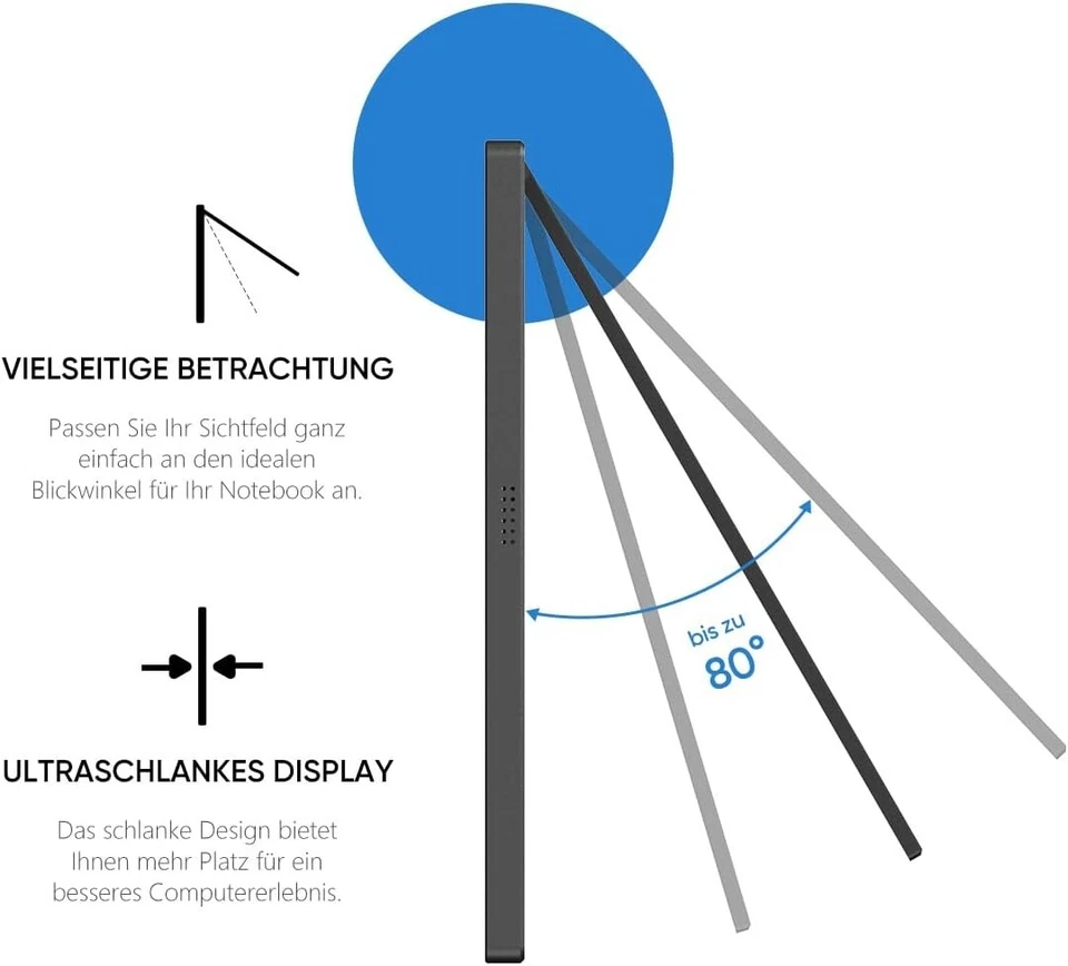 ARZOPA 16.1'' Tragbarer Portable Monitor 1920×1080 FHD IPS Gaming Bildschirm - Bild 2 von 4