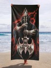 Wild Star Hearts - Rock God - Beach Towel Medium sizes Microfibre Towel