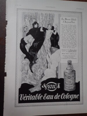 KÖLNWASSER Nr. 4711 Die ideale Schönheit von heute Werbung ILLUSTRATION 1930