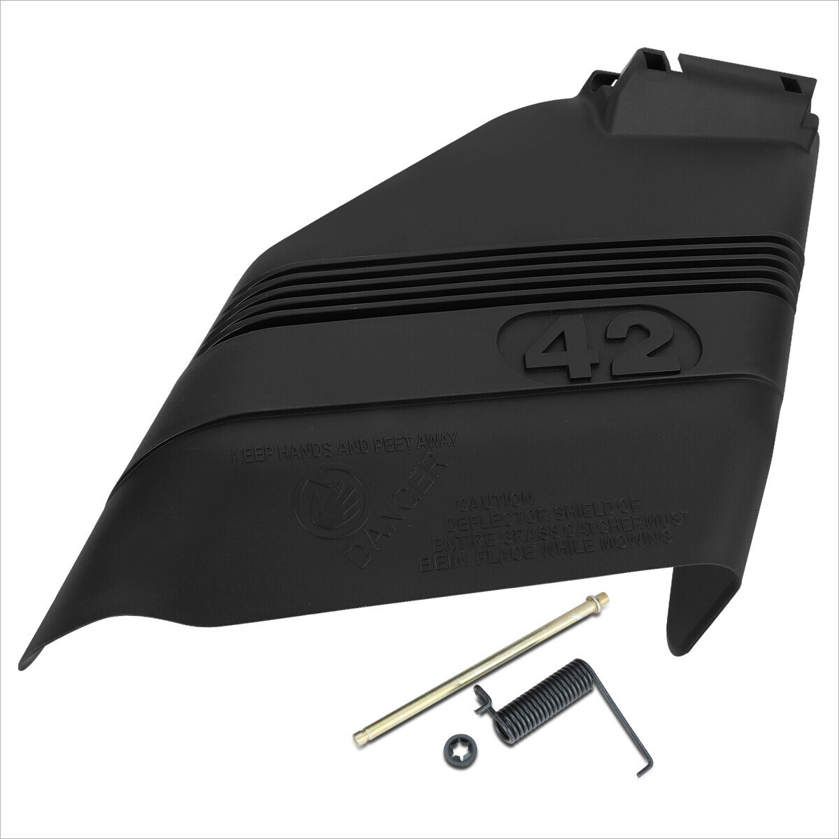 Matte Black Deflector Shield Chute Cover for Decks Riding Mowers Lawn