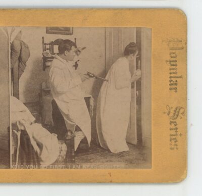 You Go First I'm Near Sighted Comic Genre Stereoview