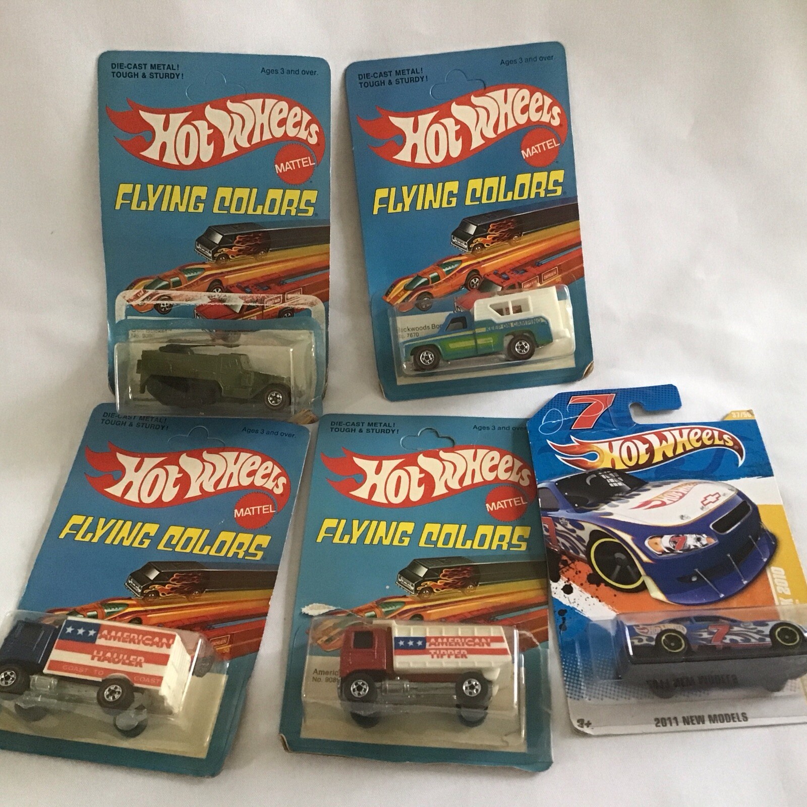 Vintage Lot Mattel Flying Colors Hot Wheels On Cards Camper Hauler