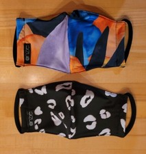 ONZIE FACE MASKS-MINDFUL MASKS 2PK, BLACK/WHITE LEOPARD  TROPIC GLOW- BRAND NEW