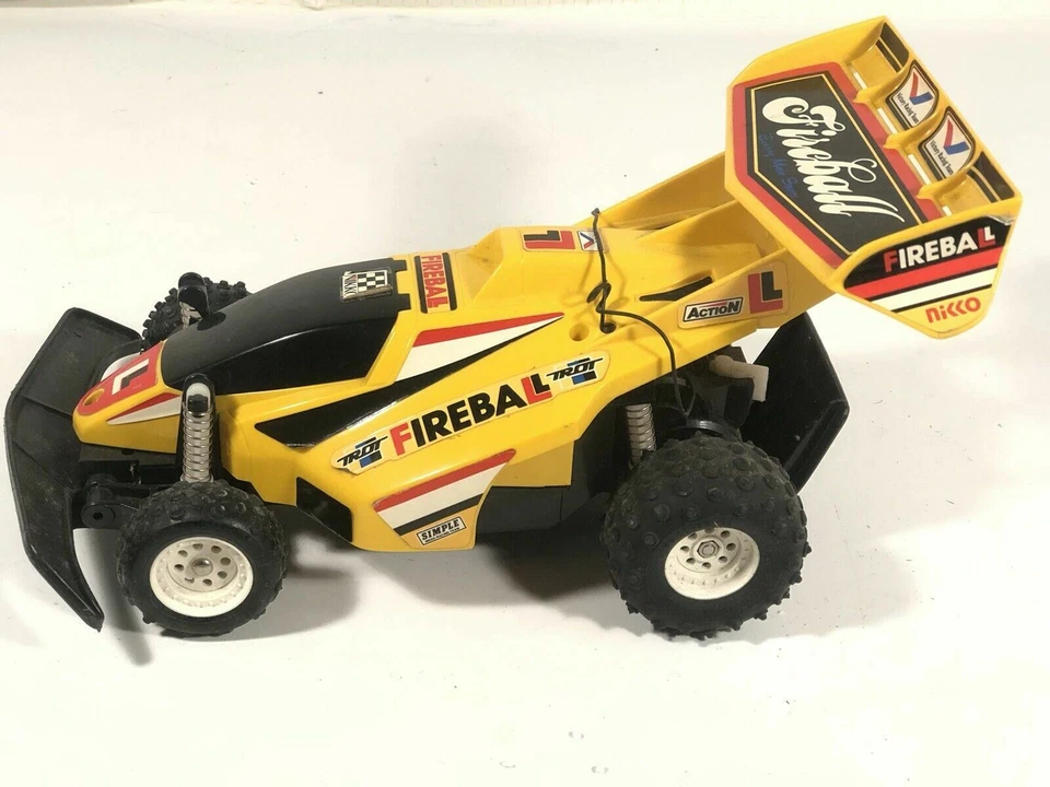 Nikko FIREBALL DICTATOR Yellow Buggy Electric RC Race Car Vintage 1988 Parts - Image 4 of 4