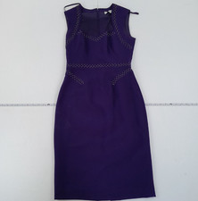 MARIOS SCHWAB Dress 10 Purple Sleeveless Midi Studded
