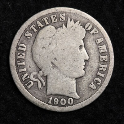1900-O Silver Barber Dime GOOD FREE SHIPPING 