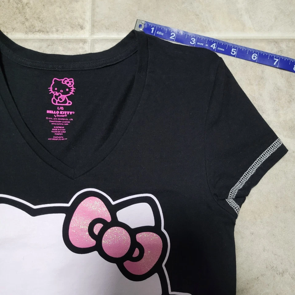 Camiseta negra Hello Kitty Sleepwear L/G Foto 4 de 4