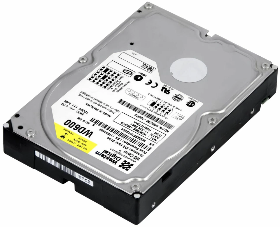 Western Digital Caviar WD600BB 60GB 7200 RPM 2MB ATA / PATA / IDE 3.5 Inch - Image 2 of 3